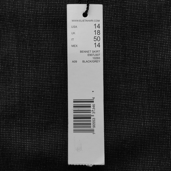New ELIE TAHARI Gray Wool Bennet Pencil Skirt 14 - Picture 5 of 6